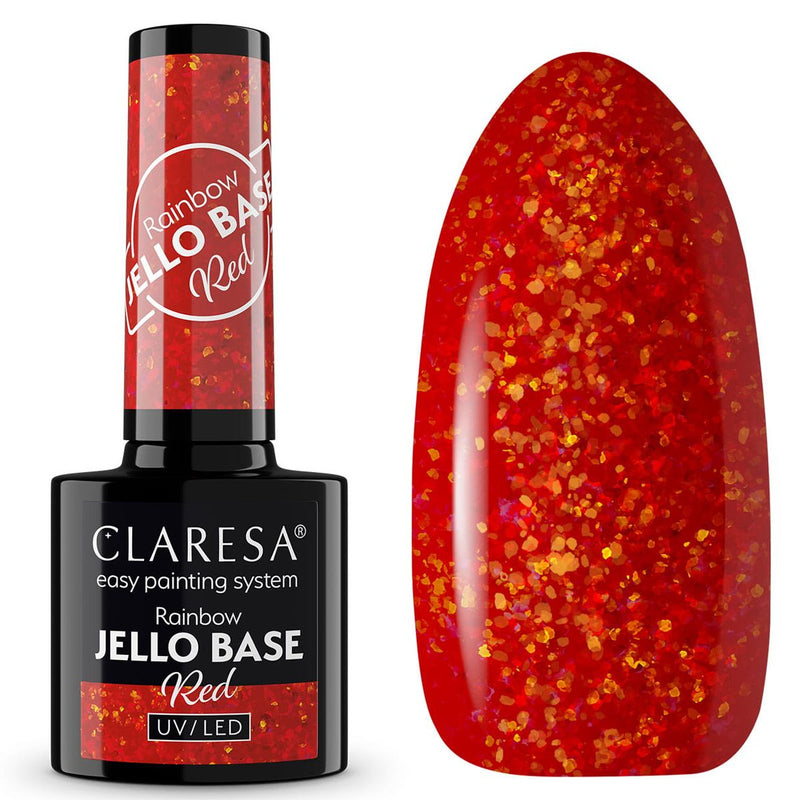 Load image into Gallery viewer, Claresa rainbow jello base coat red 5ml
