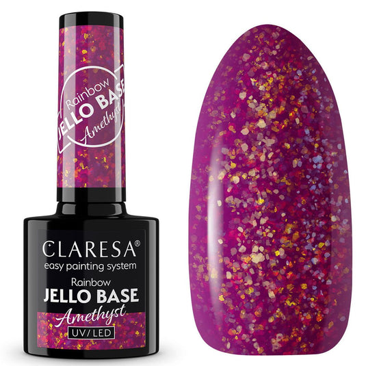 Claresa rainbow jello base coat amethyst 5ml