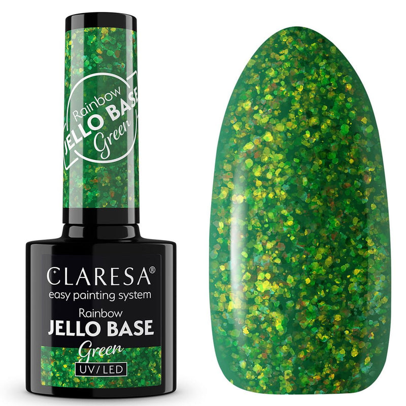Load image into Gallery viewer, Claresa rainbow jello base coat green 5ml
