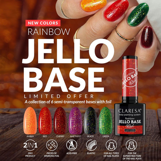 Claresa rainbow jello base coat black 5ml