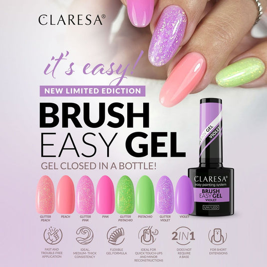 Claresa brush easy gel violet 5ml