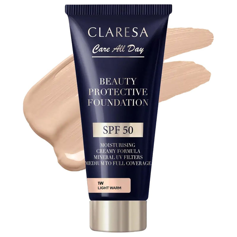 Load image into Gallery viewer, Claresa beauty protective foundation spf 50 1w light warm 30ml

