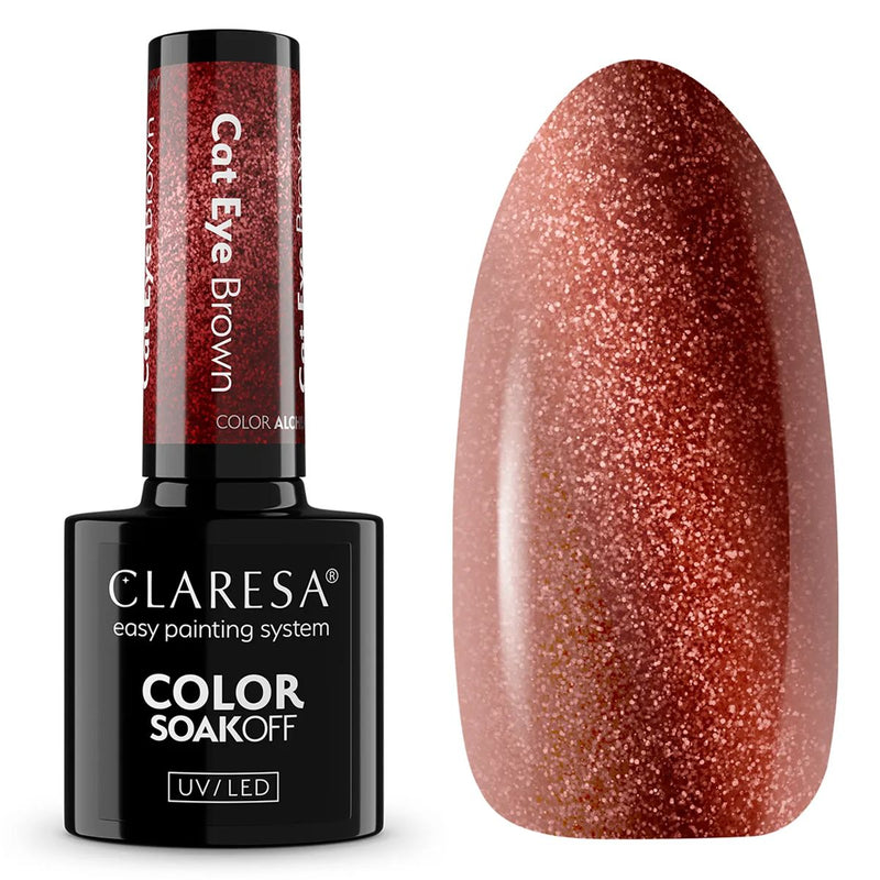 Load image into Gallery viewer, Claresa uv led gellak 5ml color alchemy - cat eye brown
