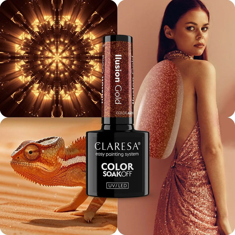 Load image into Gallery viewer, Claresa uv led gellak 5ml color alchemy - illusion gold
