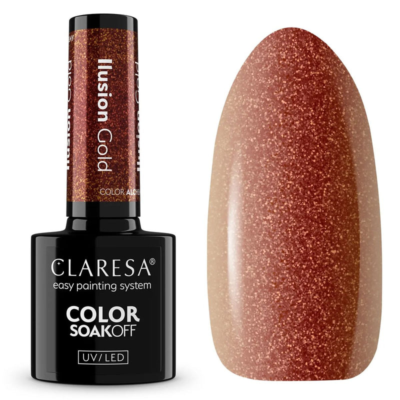 Load image into Gallery viewer, Claresa uv led gellak 5ml color alchemy - illusion gold
