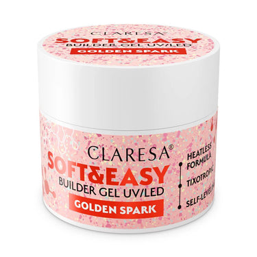 Claresa keratine soft easy builder gel golden spark 12gr.