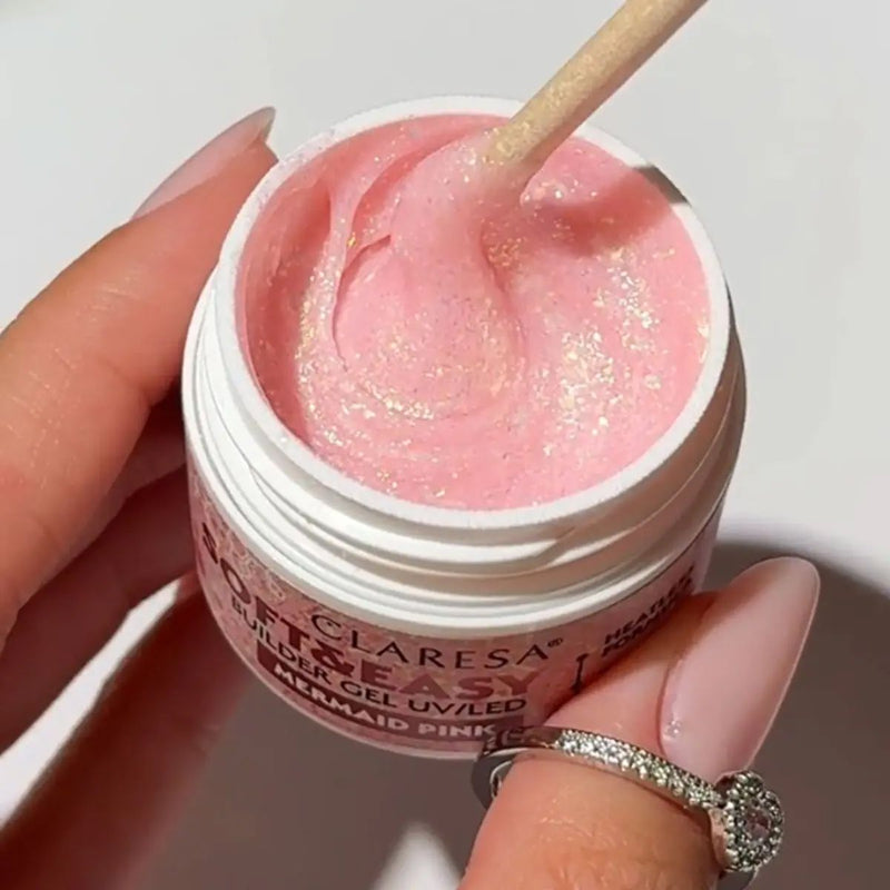 Afbeelding laden in galerijviewer, Claresa keratine soft easy builder gel mermaid pink 45gr.
