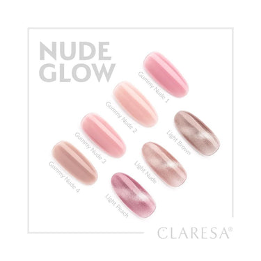 Claresa uv led gellak 5ml nude glow - cat eye light peach