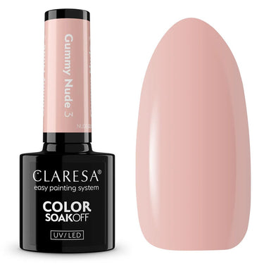 Claresa uv led gellak 5ml nude glow - gummy nude 3