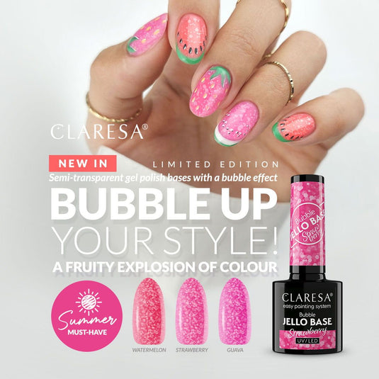 Claresa bubble jello base coat watermelon 5ml