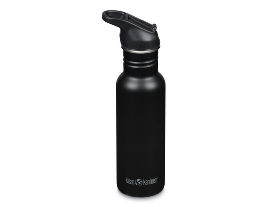 Klean kanteen drinkfles - classic narrow - sportdop met flip - zwart - 532 ml