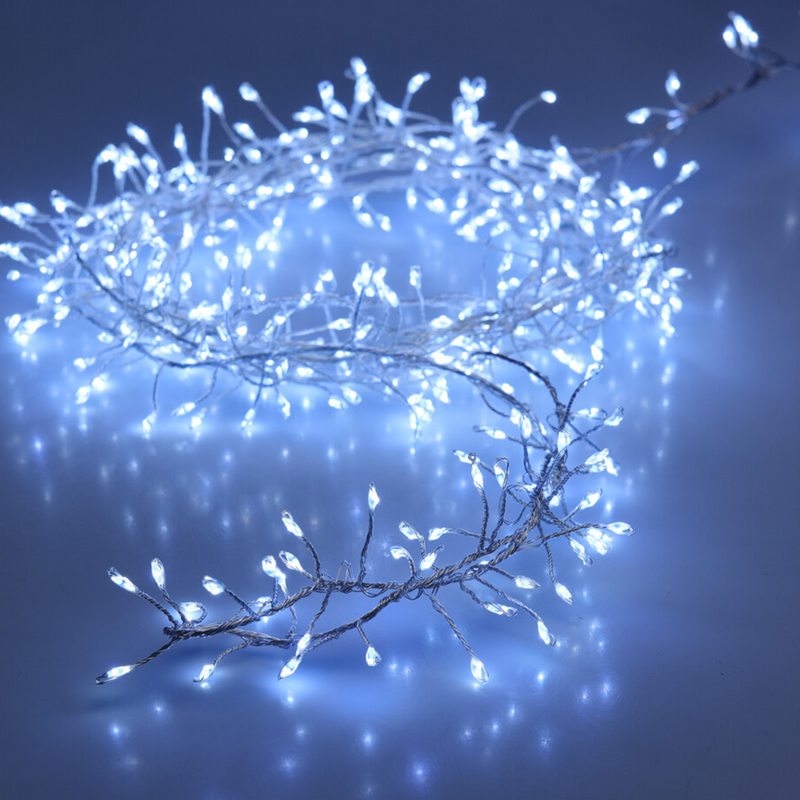 Afbeelding laden in galerijviewer, Clusterdraad wit 720 leds 720cm
