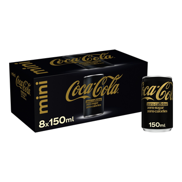Coca-cola zero sugar zero caffeine mini blik (24x 15 cl)