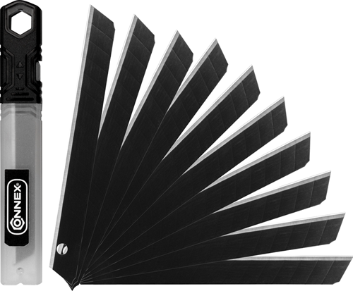 Load image into Gallery viewer, Connex afbreekmesjes 9mm black edition 10s - coxb897920
