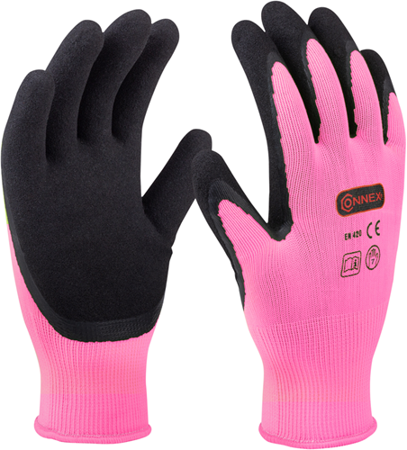 Load image into Gallery viewer, Connex handschoen tuin latex roze gr07 - cox938577
