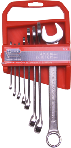 Load image into Gallery viewer, Connex set steek-ringsleutels 8dlg 6-22mm - cox539608
