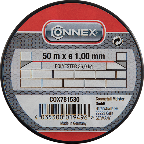 Connex metselkoord pes 1mm ro bobijn 50m - cox781530