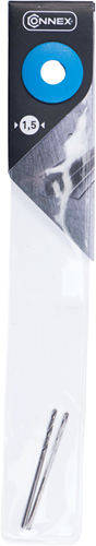 Connex producten staalboor 1 5mm 40mm 2st blauw
