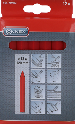 Connex krijt vettig rood 12st - coxt780562
