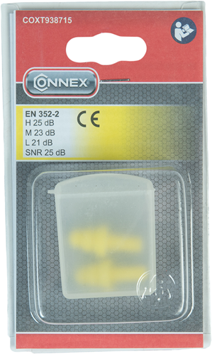 Connex oordoppen silikone 25db doosje 2st - coxt938715