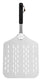 Cozze Pizzaschep met gaatjes Aluminium 60 cm zilver zwart