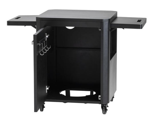Cozze trolley werktafel opklapbaar met 1 deur zwart