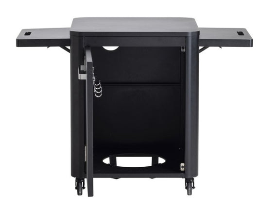 Cozze trolley werktafel opklapbaar met 1 deur zwart