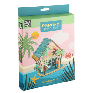 Craft id diamond painting zomerhuis - 18x18x16cm