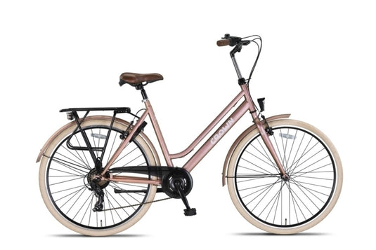 Crown new york 28 inch 53 cm dames 7v v-brakes roze