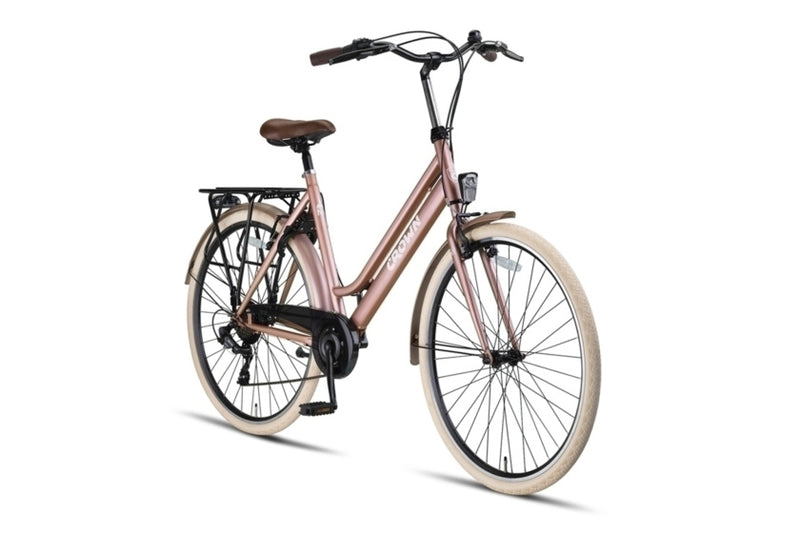 Load image into Gallery viewer, Crown new york 28 inch 53 cm dames 7v v-brakes roze
