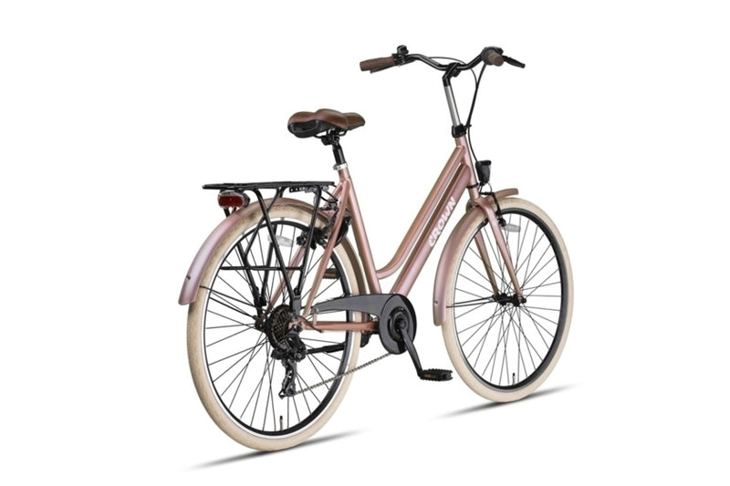 Load image into Gallery viewer, Crown new york 28 inch 53 cm dames 7v v-brakes roze
