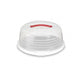 Curver taartdoos 35cm rond wit transp.
