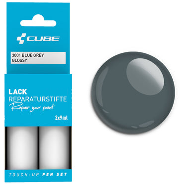 Cube touch-up pen set blue grey matt