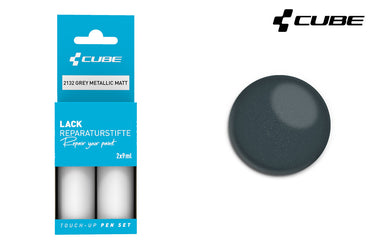 Cube touch-up pen set grey metallic matt