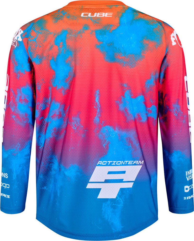 Load image into Gallery viewer, Cube rookie x actionteam - kid's mtb long sleeve jersey
