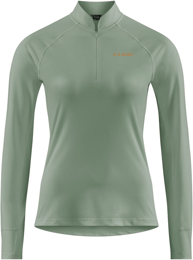 Load image into Gallery viewer, Cube half zip - women's long sleeve jersey
