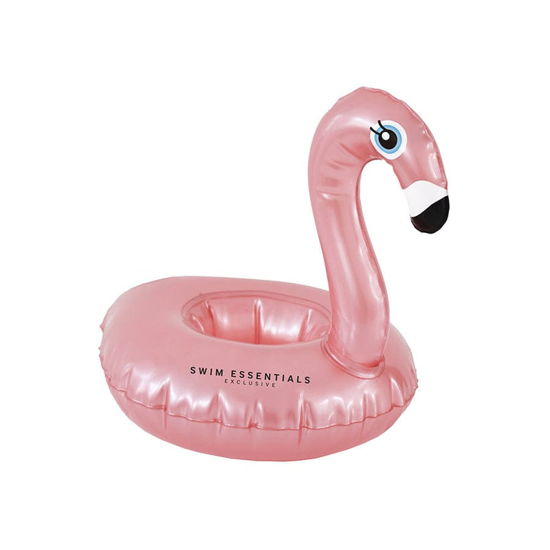 Load image into Gallery viewer, Dreamscape | rosé gouden opblaasbare bekerhouder flamingo
