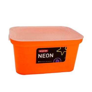Curver opbergdoos met deksel neon oranje 5 liter
