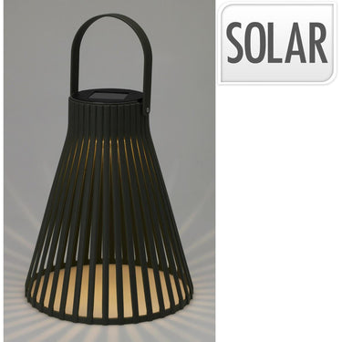 Pro garden solar lantaarn h24cm zwart