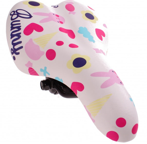 Load image into Gallery viewer, Cycletech bunny zadel kinderfiets wit 22 x 14 cm
