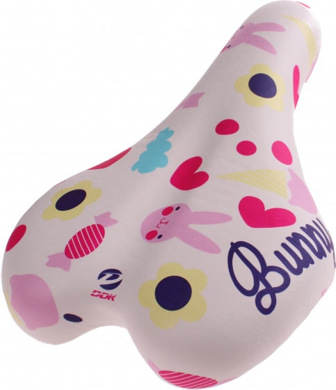 Cycletech bunny zadel kinderfiets wit 22 x 14 cm