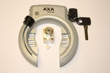 Axa slot ring defender+drager slot batterij zilver