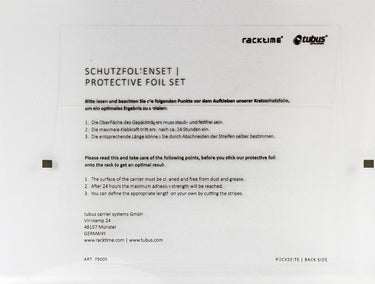 Tubus beschermfolie prot.foil set á 3 stickers transparent