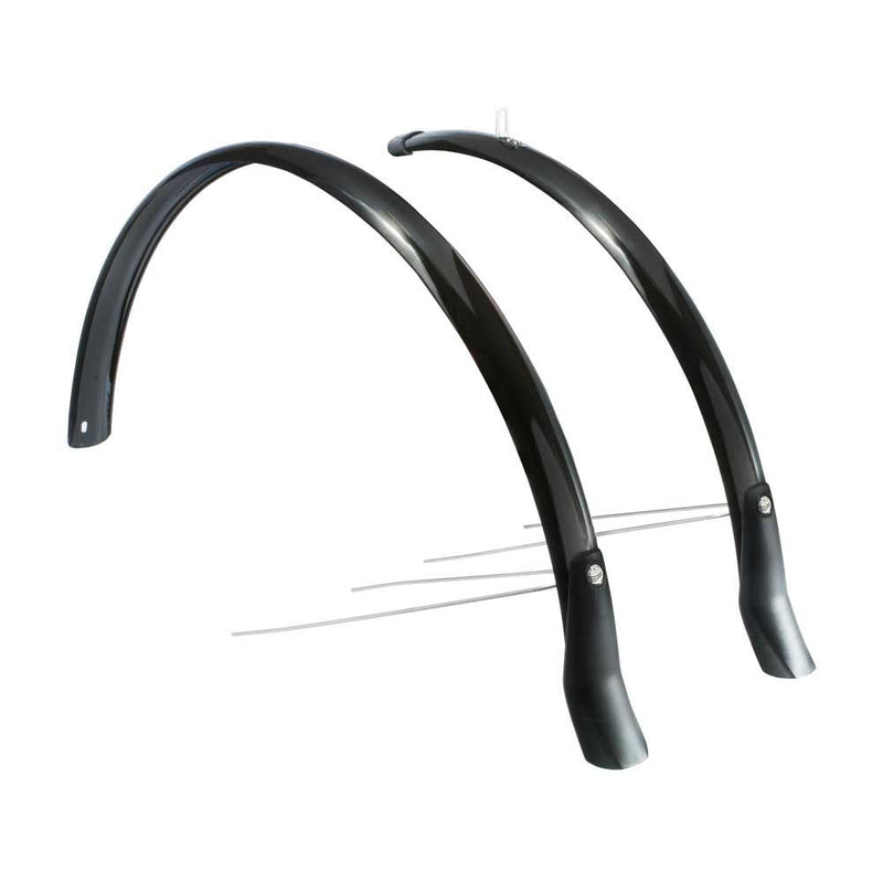 Afbeelding laden in galerijviewer, spatbordenset Snello 28 inch 46 mm kunststof zwart
