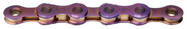 Kmc x12 ti-n waxed chain 1 2 x 11 128 126gl blue