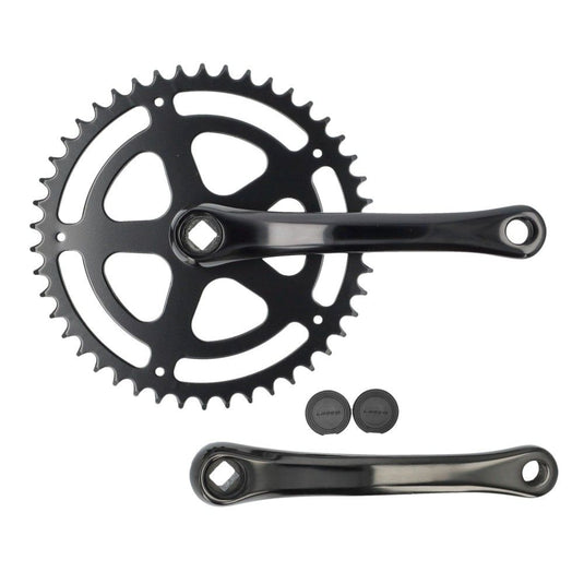 Hulzebos cycle parts b.v. white label crankstel 46t 170mm aluminium zwart