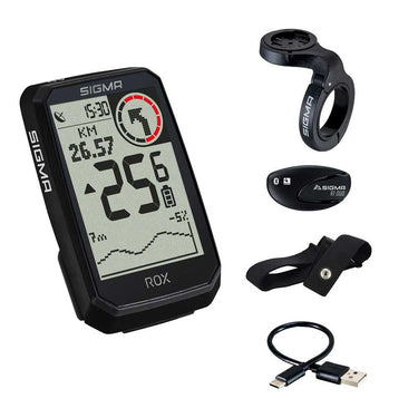 Sigma sport gps bike-computers rox 4.0 endurance black with sensor set