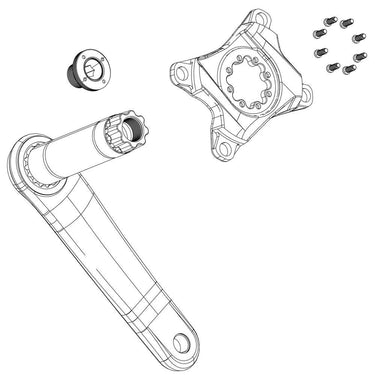 Sram crankdeel spider bouten 8 stuks torx t20