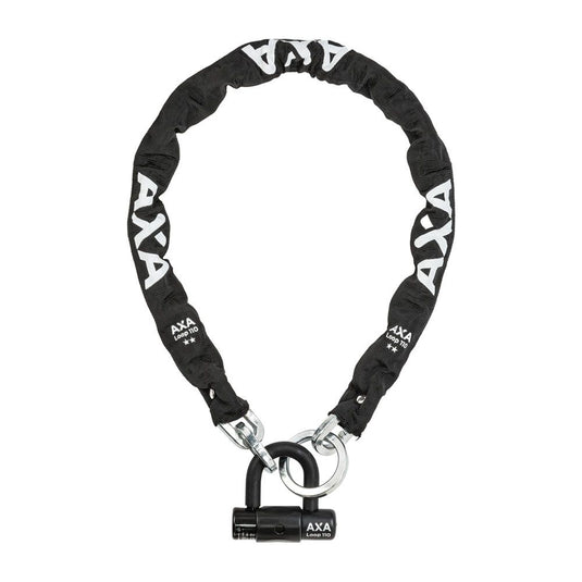 Axa slot ketting loop 9,5x110 met hangslot zwart safety index 15 art 2**