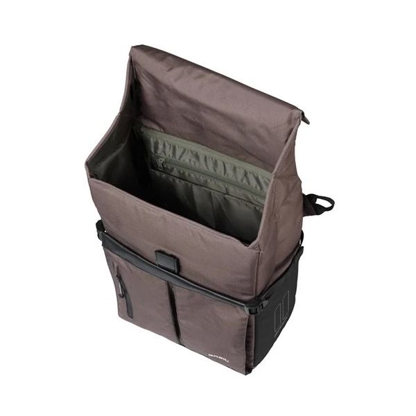Load image into Gallery viewer, Basil fietsschoudertas move mik studs 14 liter 14 x 24 x 34 cm - bruin
